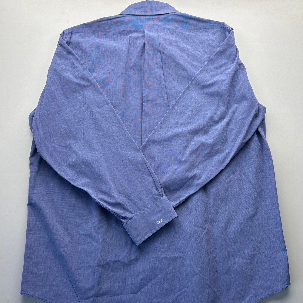 Brooks Brothers Original Polo Shirt Traditional Fit Blue Button Down Mens 16 1/2
